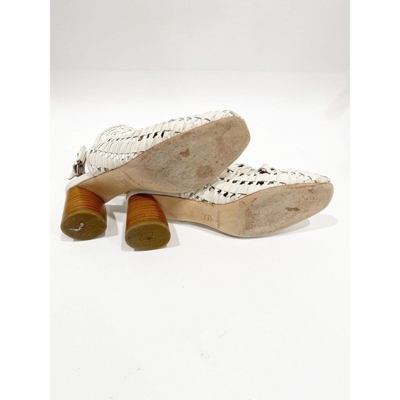 Donald Pliner 6.5 Cassie Sandal Woven Weave Leather Slingback Block Heel $298 - Picture 7 of 7